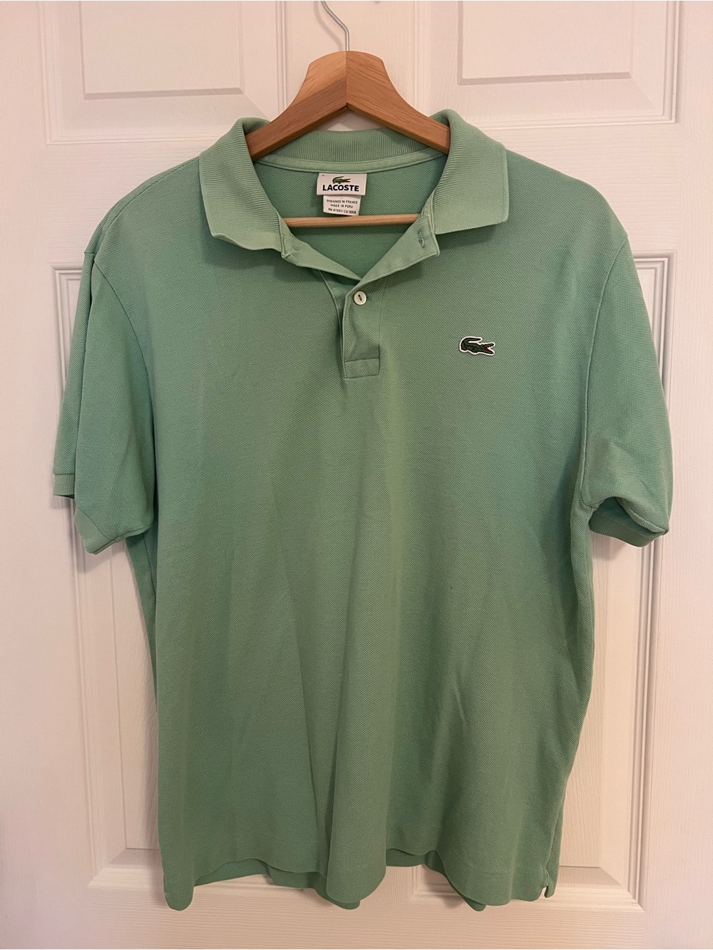 Lacoste Men's Mint Polo with Crocodile Logo